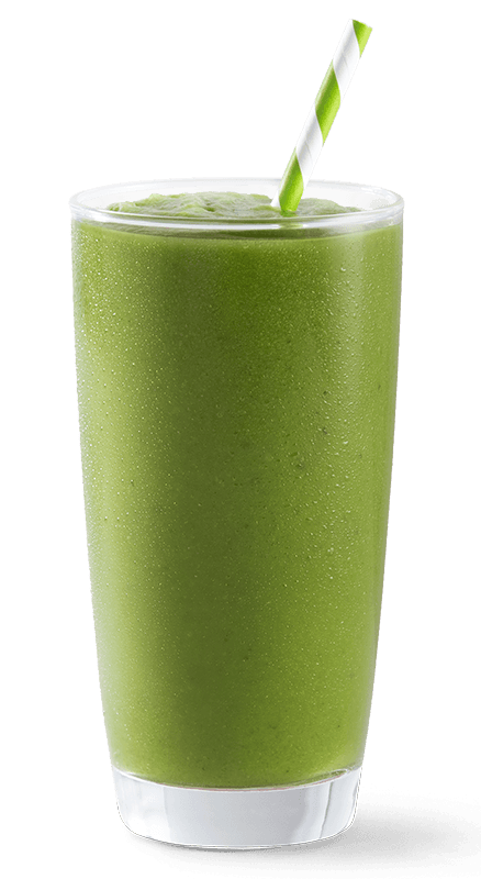 2 glasses of Tropical Smoothie Cafe Fruit Smoothie